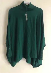 Alfani Women's Plus Size 0X TNeck Poncho Sweater