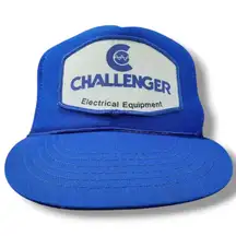 Vintage Hat OS Vintage Challenger Electrical Equipment Hats Snapback Trucker Hat By Namark Cap & Emblem Unisex Hat 
