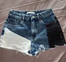 Pac Sun High Rise Festival Multicolor Cutoff Shorts Size 23