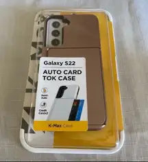 NWT Samsung Galaxy S22 Phone Case w/a Built-in semi-auto Sliding Card Slot