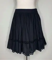 Forever 21  Vintage Black Crochet A-Line Skirt