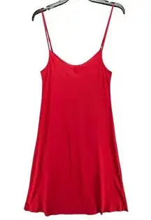 Commando Tailored Slip Dress Womens M/L Red Adjustable Straps Classic Stretch