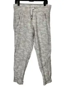 Athleta  Camo Cabo Linen Jogger Athleisure Travel Lifestyle Pant #531156 size 8