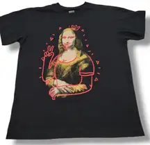 Shirt Size Large Mona Lisa Graffiti T-Shirt Graphic Print T-Shirt Unisex
