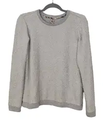 Dolan Left Coast Collection Gray Metallic Textured Knit Sweatshirt Size Small