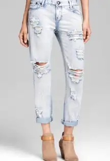 One Teaspoon Awesome Baggies Light Acid Wash Distressed Jeans