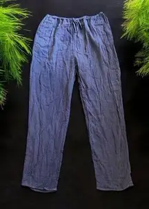 Loveshackfancy cotton gauze wide leg pants blue