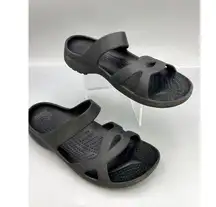 Crocs Swiftwater Slide Sandals Womens US 8 Black Rubber Lightweight Slip On Flat