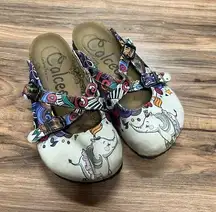 Calceo patterned clogs 38