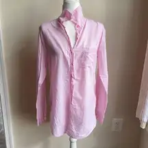 PINK Victorias Secret 2004 Striped Button Down Oversized Sleep Shirt Nightgown