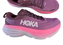 Hoka ONE ONE Bondi 8 Beautyberry Grape Wine Purple Run Walking Sneaker Womens 9B