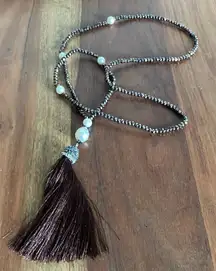 Anthropologie‎ Brown Tassel Stunning statement necklace