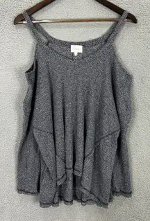 Anthropologie Deletta‎ Top Womens Small Blue Knit Cold Shoulder Oversized Boho