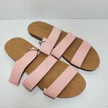 Charles Albert Shoes Triple 3 Strap Pink Sandals Size 11