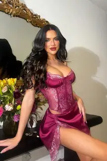 Scarlett Lace Corset Mini Dress - Fuchsia