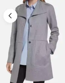 Kenneth Cole Wool Grey Dress Coat