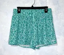 🌸3/$15🌸 Reebok Women’s Turquoise Cheetah Print Elastic Drawstring Waist Shorts M