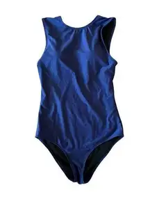 Dixperfect Navy High Neck One Piece Swimsuit Size Medium Back Cut Out‎ NWOT