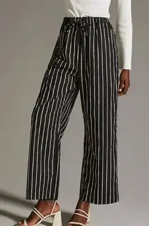Faithfull‎ the Brand Tahnie Pants Small NWT Black White Stripe Wide Leg Pull On