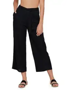 NWT L*Space Monica Wise Wide Leg Smith Pants In Black Size XS