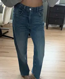 Zara TRF High Rise Wide Leg Jean
