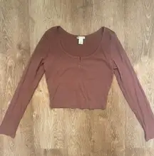 Long Sleeve Crop Top