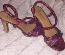 Forever Paula Abdul Selected Faux Snake Skin Strappy size 10