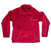 Patagonia Women’s Re-Tool Snap-T Pullover Size Large Deep Red Outdoor Gorpcore