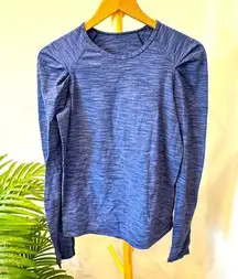 Lululemon Long Sleeve Cadet Blue Women’s Sz 6/8 Puff sleeve