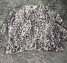 Hudson leopard print button up cardigan size 4x