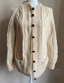 Glenairn Hand Knitted in Donegal Highlands Cardigan Chunky Wool Sweater