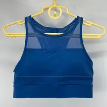 Zyia Active All Star Bra Teal Blue athletic exercise workout sports bra sz M
