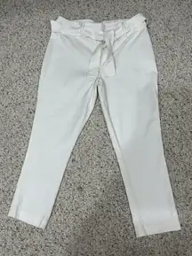 Womans Jules & Leopold White Pullon Stretch Long Pants Straight Belt XL Pants