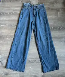 VANILLA STAR Women's Baggy Jeans 90s Y2K
Retro Wide-Leg Blue Pipes Size 25 / 1