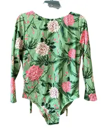 Long Sleeved Rashguard One Piece Swimsuit Agua Bendita X Target Size XXL NWT