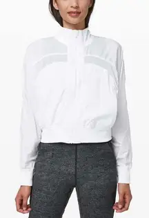 NEW! Lululemon Serve It Jacket Windbreaker Coat— White NWOT | Rare Size 4
