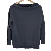 Pilcro Anthro Oversized Tunic Pullover Off shoulder Sweatshirt in grey Size S