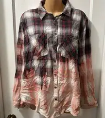 Adam Levine Custom Bleached Flannel in L