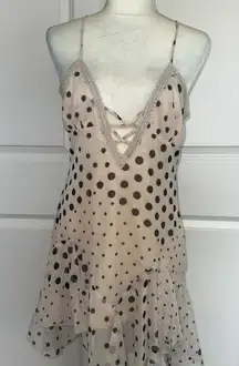 Polka Dot Chiffon Mini Dress