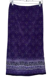 Boho Bandana Print Purple Black‎ White Skirt Lightweight Jonathan Martin