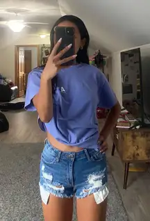 Ripped Jean Shorts