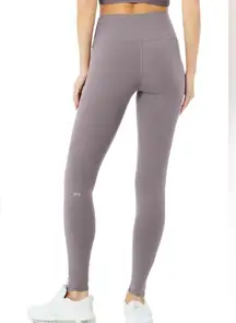 Alo Yoga High-Waist Airbrush Legging Purple Dusk Grey Size Small Full Length