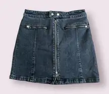 RAG & BONE Black Denim Zip Skirt Size 8 NEW without tags