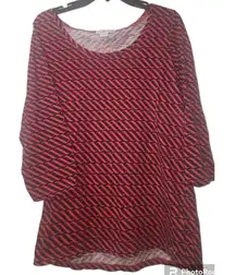Vineyard Vines Knit Dress Geometric Print Casual 3/4‎ Sleeve XL