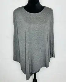 Alo Yoga Gray Kimono Style Pullover Size S Shirt Hi-Low Hem Lightweight Soft