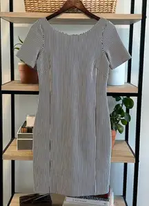 Banana Republic Vertical Stripe Short Sleeve Dress, S