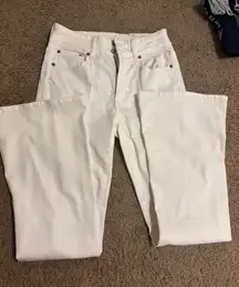 White Super High-Rise Flare Stretch American Eagle Jeans 6