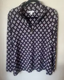 Charter Club printed‎ long sleeve top size L colour combo