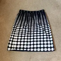 Vintage J crew black and white polka dot skirt in size 2