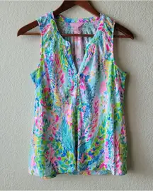 Lilly Pulitzer Essie Tank in Catch the Wave size small